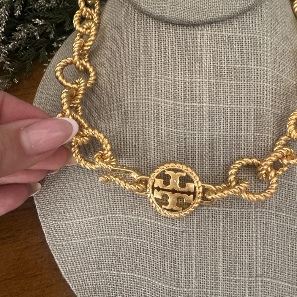 Tory Burch• Gold heavy plated rope Necklace and Bracelet set $425 - Picture 4 of 5